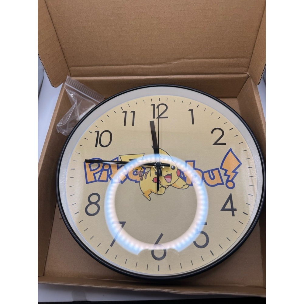 Pokémon Pikachu Wall Clock – Yellow Analog Battery Powered Kids Room Decor - Picture 8 of 8
